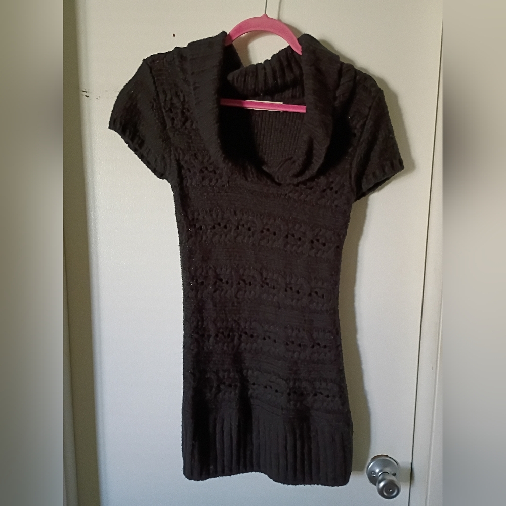 No Boundaries Black Cowl Neck Sweater Size M